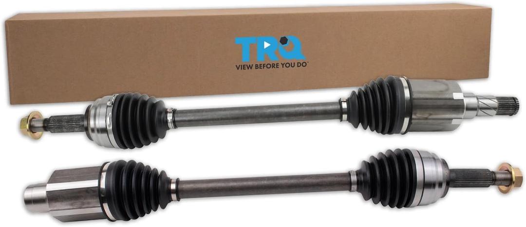 TRQ Front CV Axle Assembly Set 2 Piece Compatible with 2016 Tesla Model X From 9/01/15 Production Date 2017-2018 Model X 2019 Model X To 4/25/19 Production Date