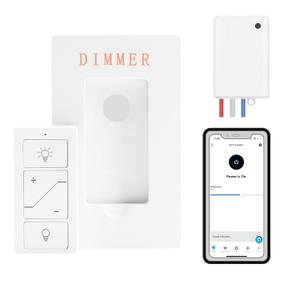 Wireless Light Switch, Remote Light Switch Compatible with Alexa, Smart Wireless Dimmer Switch and Receiver, Wall Lighting Fixture for Ceiling Lights, Fans, Lamps
