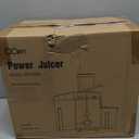 Qcen Juicer Machine, 800W Centrifugal Juicer Extractor with Wide Mouth 3 Feed Chute for Fruit Vegetable, Easy to Clean, Stainless Steel, BPA-free (Black)