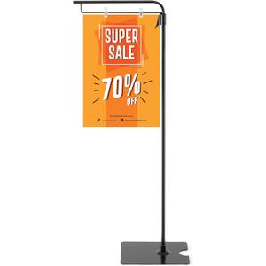 Blulu 1 Pcs Adjustable Poster Stand, 43-87 Inch Floor Standing Sign Holder