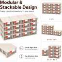 16pc Stackable Plastic Storage Drawers Mini Desk Organizer Gray | Versatile mini desktop storage box 5.5x3.4x1.6", perfect for garage, home, school and office craft organization.