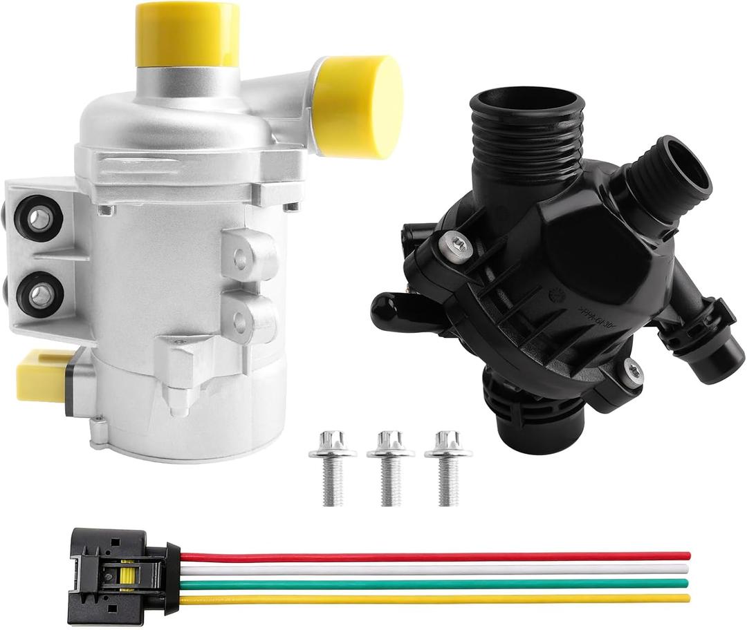 N52 3.0L V6 Engine Electric Water Pump and Thermostat Kit,for BMW 07-13 328i,325i 330i 328xi 328xi Drive 330xi 528i 530i 528xi 528xi Drive 525i 525xi 530xi 325xi 128i X5 X3 Z4 Reference# 11517546994 (11517586925)