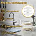 Plate Organizer for Cabinet Space Saver,3-Tier Clear Acrylic Dish Organizer for Cabinet, Sturdy Corner Storage for Plates, Bowls, Versatile for Kitchen & Bathroom