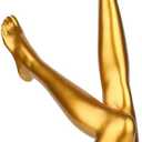 Gold Legs Sculpture for Home Decor, Modern Abstract Leg Statue, Minimalist Art Figurine for Shelf, Living Room, Bedroom, Office, Unique Gift for Yoga Lover, Women, Birthday, Housewarming (6.3 inch)