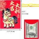 2 x Chinese New Year Red Envelopes, The Year of Horse Red Envelope Packets Hong Bao, Gift Lucky Money Envelopes 2026, Spring Festival, Birthday Wedding 36 Pcs Cartoon Pony Colorful Small