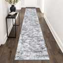 Runners for Hallways Ultra Non-Slip 2x10 Long Runner Rugs Washable Abstract Tear and Stain Resistance No Pile Lightweight Modern Rug Runners for Entryway, Kitchen, Walkway, Entrance, Gray