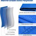 KAKIT 3 4 Bow Bimini Tops with Mesh Sidewalls Support Poles for Boats Marine Grade Canvas Top Includes 2 Straps Storage Boot 1 Inch Aluminum Frame