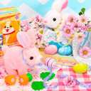 Tagitary Easter Plush Bunny Toys for Kids - Interactive Electronic Rabbit with Sounds, Wiggling Ears, Hopping Motion, Leash - Perfect for Easter, Christmas, or Birthday Gifts