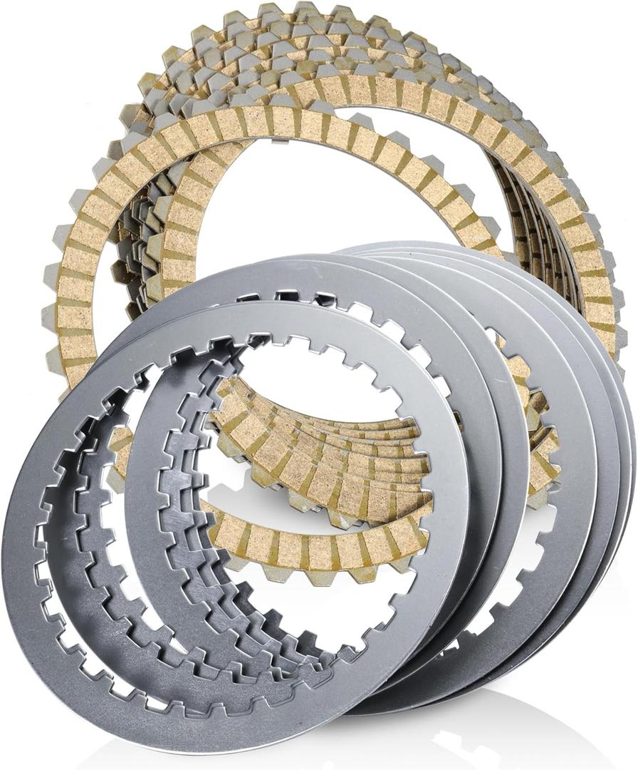 MoKitDora Extra Clutch Plate Friction Steel Clutch Kit Compatible with 1991-2017 Sportster 1990-1997 Harley Big Twin 1991-2002 Buell All Models 17 PCS Big Twin Clutch Kit