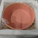 Elevated Ceramic Cat Bowl - Cat Food Bowl with Bamboo Stand - Raised Dog Dish for Puppies - Anti Vomiting, Stress Free - 13.5 oz / 400 ml - Pink (Small)