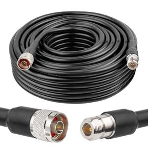 XRDS -RF KMR400 N Male to N Female Cable 50FT, 50 ohm KMR400 Low Loss Type N Female to Type N Male Extension Cable for WiFi/Ham Radio Antenna, Signal Booster, Router, Amplifier XRDS -RF KMR400 N Male to N Female Cable 50FT, 50 ohm KMR400 Low Loss Type N Female to Type N Male Extension Cable for WiFi/Ham Radio Antenna, Signal Booster, Router, Amplifier