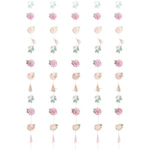 Flower & Tassel Garland Photo Backdrop Kit, Pack of 6, 7.25" x 12.5", Perfect for Party Accessories