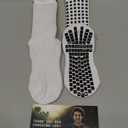 Lux Dual Grip Socks - Soccer Grip Socks for Men and Women. GripArray Performance & Comfort (Small, White)