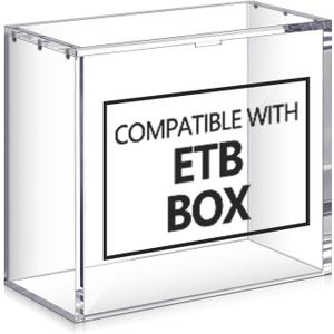 1 Pcs Acrylic Magnetic Case Compatible with TCG Booster Box Protective Case Stackable 4mm Thick Magnetic Closure Box Gifts for Collectors, Cards Not Included (compatible with ETB)