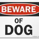 SmartSign - S-7404-AL-10 "Beware of Dog" Sign | 7" x 10" Aluminum