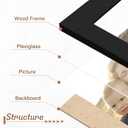 15 Pack Solid Wood 8x10 Picture Frames Black, Wall Mount or Tabletop Display