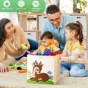 Kigley 6 Pcs Collapsible Cube Storage Bins Kids Foldable Storage Cube Organizer Fabric Toy Box Decorative Kids with Handles for Home Nursery Bedroom, 10.6 x 10.6 Inch(Vivid Animal)