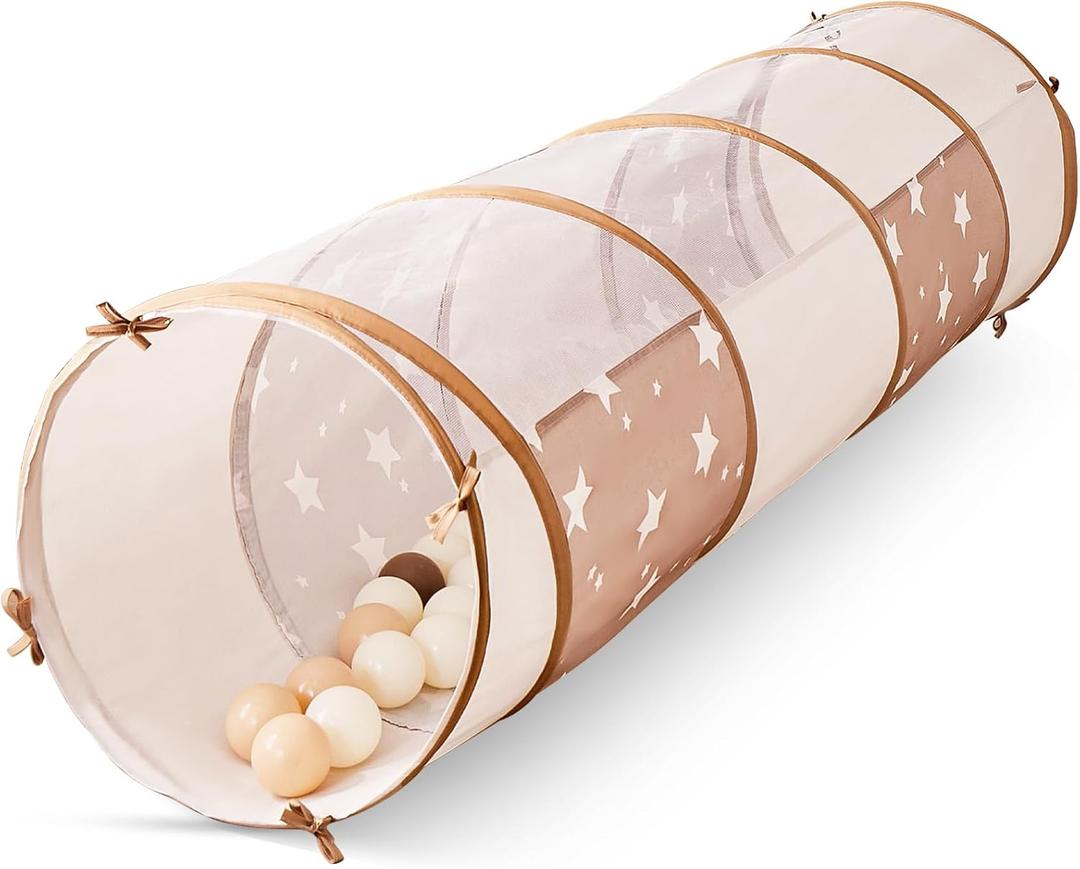 Tiny Land Tunnel Toys for Toddlers, 69" x 18" Baby Tunnel Crawl Indoor, Play Tunnel for Kids to Crawl Through, Pop Up Dog Tunnel, Baby Outdoor Toys