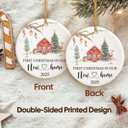 2 x NewEleven New Home Gifts - House Warming Gifts New Home for Newlywed, Married, Engaged Couple - Heartfelt Message, New Homes Ornament from Friend and Family - Christmas Ornament