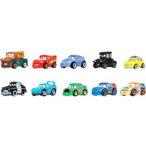 Mattel Disney Pixar Cars Toy Vehicles 10-Pack, Set of 10 Mini Racers of Favorite Characters from the First Cars Movie