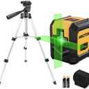 Laser Level with Tripod, Self-Leveling Green Beam Horizontal and Vertical Cross-Line Laser for Home Decoration Carrying Pouch, Battery Included