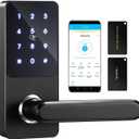 BBEN Keyless Entry Door Lock with Right Handle,Touchscreen Keypad,Electronic Digital Bluetooth Smart Biometric Door Lock,Auto Lock,App Control,Front Door Lock for Home Apartment Office
