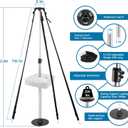 Pontoon Boat Cover Support Poles System 2 Pack, Adjustable Aluminum Support Poles with Weight Bag and Webbing Strap, Suitable for Pontoon, Jon, V Hull Boat Covers