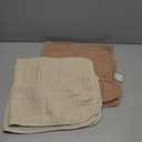 SWEET DOLPHIN Muslin Hooded Baby Bath Towels - 2 Pack 100% Cotton Towel for Babies, Infants, Toddlers - 32x32Inch - Highly Absorbent and Newborn Essential, Light Bean Paste