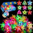 SCIONE 24 Pack LED Light Up Fidget Spinner Bracelets, Glow in The Dark Party Favors for Kids 48 812, Treasure Box Toys, Birthday Gifts, Carnival Prizes, Valentines Day Gifts Goodie Bags Stuffers