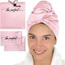 THE PERFECT HAIRCARE Microfiber Hair Plopping Towel Set – Super Absorbent Anti-Frizz Hair Drying Wrap – Fast Drying, Lightweight Wrap for Women, Girls & All Hair Types