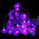 Halloween Eyeball String Lights 10.8Ft 20 LED Battery Operated Purple Eyeball Lights with 8 Modes Waterproof for Party Supplies Crafts Wreath Window Indoor and Outdoor Halloween Decorations