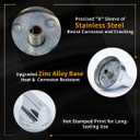 Upgraded W11122880 Stove Knobs Replacement for Whirlpool Gas Stove Range Knob Replaces W10862482 Knobs WFG520S0FS0 WFG745H0FS0 WFG745H0FS1 WFG770H0FZ0 Surface Burner Oven Gas Range Control Knobs 5 Pcs