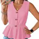 VAFOLY Womens Sleeveless Sweater Vest Button Down V Neck Knit Tank Top Slim Casual Vest Tops