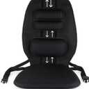 FOMI Gel Seat Cushion and Adjustable Back Support | Lumbar Pillow Flexible Placement for Upper Lower Thoracic, Coccyx, Pressure Sore Pain Relief | for Car, Office Chair, Gaming, Stadium | Posture Aid