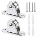 Small Pulley Block 1" Mini Duplex Pulley Roller Frictionless Silent Wheel Heavy Duty Fixed Pulley Loading 176 lb for Rope Cable Cord Guide & Wall Ceiling Mount DIY Project  10 Pack