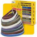 45-Piece 1/2" x 12" Knife Sharpener Sanding Belt Kit for Work Sharp Knife & Tool Sharpener (WSKTS & WSKTS-KT/Mk.1 & Mk.2) - Multiple Grits