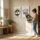 3PCS Zen Meditation Lotus Canvas Wall Art Spiritual Bathroom Yoga Spa Paintings Pictures Wall Decor Tree of Life Posters Prints Artwork for Living Room Office Bedroom Home Decoration., 24"L x 16"W-Canvas