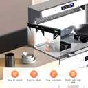 Stove Gap Covers Stainless Steel,2 Pack Stove Gap Filler Range Trim Kit with Non-Slip Mat,Easy Retractable 12.7 to 25,Sturdy and Heat Resistant Stove Gap Guards for Kitchen,Countertop (Long Style)