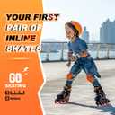 2PM SPORTS Torinx Green Boys Adjustable Inline Skates, Fun Beginner Roller Skates for Kids, Youth, Girls, Men and Women