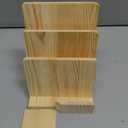 DOSTATNI 3 Tier Pine Wood Pamphlet Display Stand Brochure Holder 6 x 9 Literature Stand Postcard Holder Display Stand Flyer Holder Magazine Rack for Pamphlet Magazine Booklets Menu