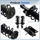 2 PCS Shock Absorber Front Struts for 2014 2015 2016 Nissan Sentra, 2017 2018 2019 Sentra ONLY 1.8L (S, SL, SR, SV), Pair Complete Struts Assembly w/Coil Springs Driver Passenger Side 172947 172948