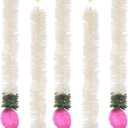 Set of 5 Artificial Jasmine Garland Toran with Lotus Buds, 13 Inch Strings Jasmine Garland Toran with Lotus Buds for Pooja Decoration Wall Hanging for Ganesh Chaturthi, Diwali & Festive Decor