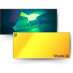 The King | Shade 11 Gold Welding Lens 2x4 1/4 | Aqua Colored Glass Welding Lens | Shade 11 Welding Lens 2x4 1/4, Perfect Size For a Sugar Scoop Welding Hood, or Pancake Welding Hood | Ridge Products