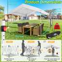 COBIZI 10x10 Pop up Canopy Portable Garage with 1-Button Push Center Lock, Car Port Garage with 1 Sidewalls UV Resistant Waterproof All-Season Tents Shelter for Truck