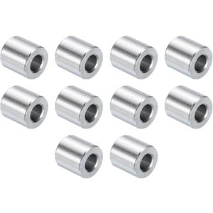 uxcell 10pcs Stainless Steel Spacer 1/4" Bore x 1/2" OD x 1/2" Length Screw Standoff Bushing Plain Finish Round Metal Spacer for 1/4 Screws Bolts and Rods