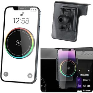 Car Magnetic Phone Mount for Kia Telluride 2023 2024 2025 2026 Auto Interior Accessories Best Cellphone Holder Fast 15W Wireless Charger Cell Phones Charging Screen Stand Vehicle Accessory