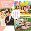 WDF 180 Pieces Pink Plastic Silverware Disposable - Clear Pink Cutlery Sets 60 Forks, 60 Knives and 60 Spoons - Heavy Duty Disposable Utensils for Wedding, Party