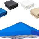10x10ft Replacement Canopy Top with Air Vent— Instant Canopy Top Cover ONLY,Canopy Tent Top Cover for Straight Leg Canopy Frame - for Outdoor Garden Patio Sun Shade，No Frame(Navy Blue)