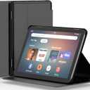 All-New 8 & 8 Plus Tablet Case (12th/10th Generation, 2024/2022/2020), SHREBORN Multi-Gear Adjustable Stand Cover with Soft TPU Back and Auto Wake/Sleep Also for 8in Sony Nokia-Grey