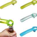 4 Pcs Jar Key Opener,transparent and opaque Blue, Green, Plastic Jar Lid Opener for Weak Hands,Jar Opener for Elderly Children,Easy Hand Held Jar Openers (Transparent and Opaque Blue, Green)